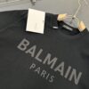 Balmain Heavyweight 320g Cotton T-Shirt, Thick and Breathable Loose-Fit Fashion Short-Sleeve Crew Neck Tee for Spring and Summer