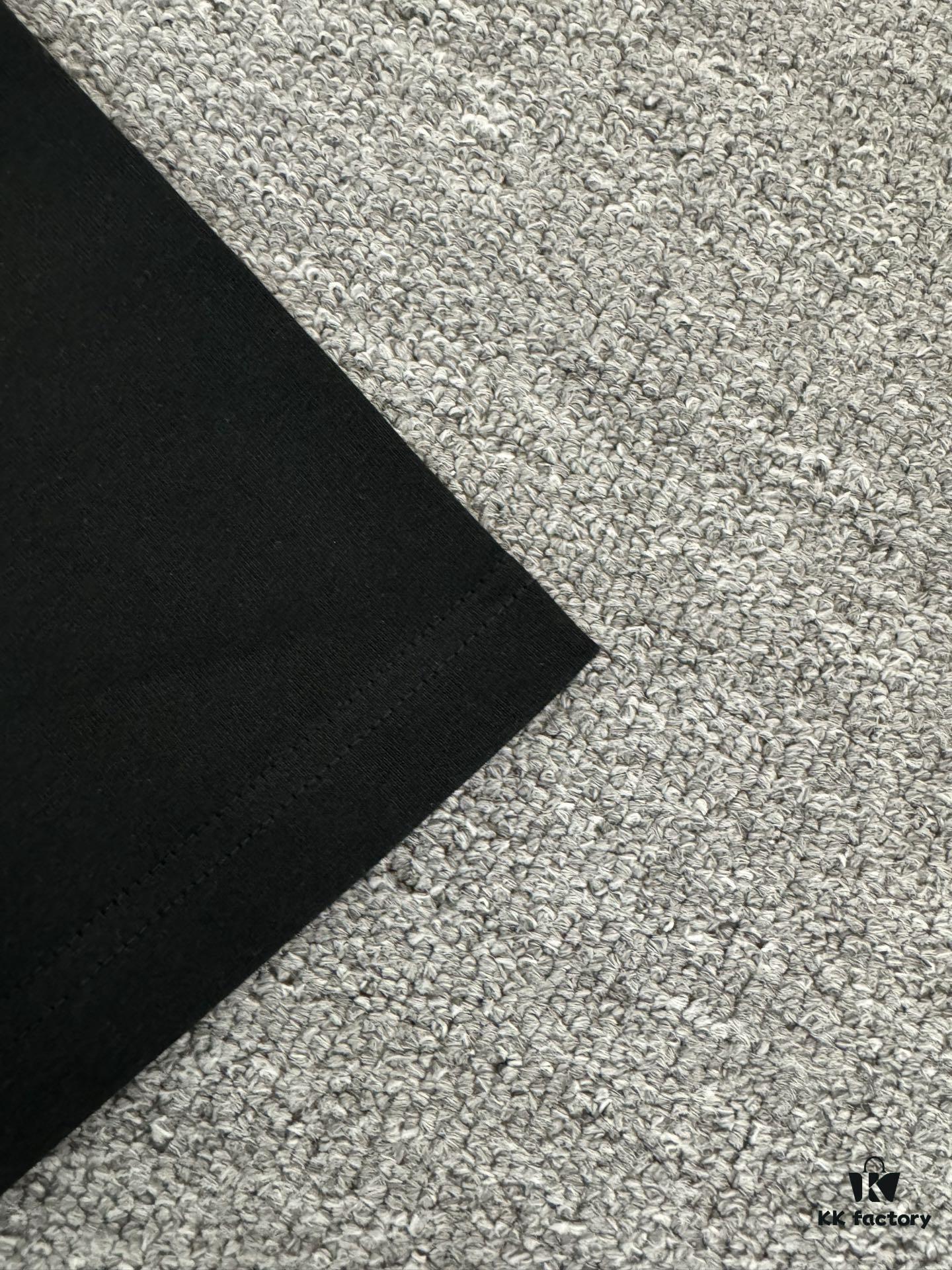 Balmain Heavyweight 320g Cotton T-Shirt, Thick and Breathable Loose-Fit Fashion Short-Sleeve Crew Neck Tee for Spring and Summer