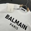 Balmain* 320g Heavyweight Cotton T-Shirt, Thick and Breathable, Loose Fit, Silicone Logo Design, Fashion Round Neck Short Sleeve Tee for Spring and Summer