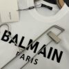 Balmain* 320g Heavyweight Cotton T-Shirt, Thick and Breathable, Loose Fit, Silicone Logo Design, Fashion Round Neck Short Sleeve Tee for Spring and Summer