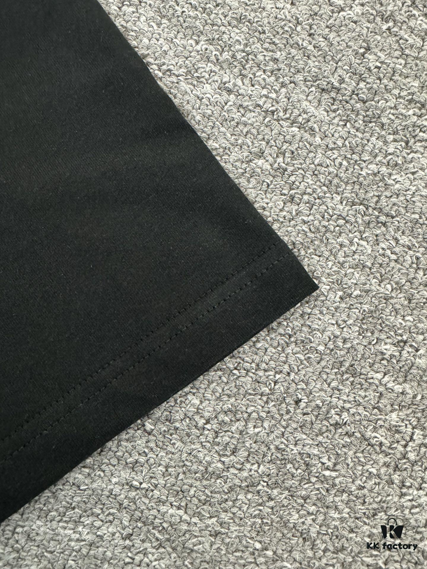 Balmain Heavyweight 320g Cotton T-Shirt, Thick and Breathable Loose-Fit Short-Sleeve Crew Neck Tee, Fashionable Spring and Summer New Arrival with Printed Logo Design