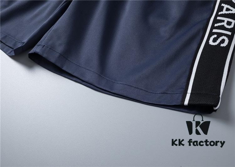 2025 Spring and Summer New Arrival T-Shirt, Men's Crew Neck Classic Logo Beach Shorts Made from Imported Custom Fabric, High-End Quality Exuding Luxury