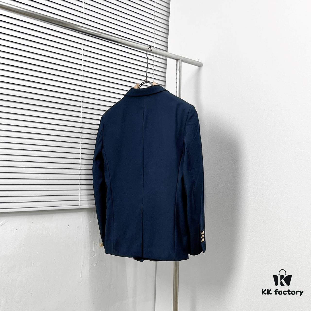 BALMAI* Classic Navy Blue Open-Front Suit