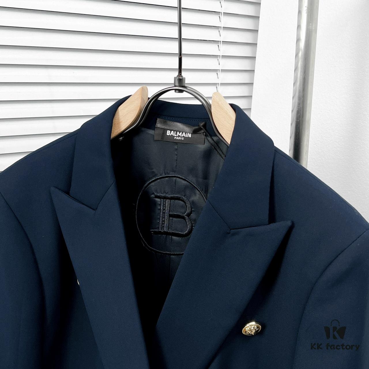 BALMAI* Classic Navy Blue Open-Front Suit