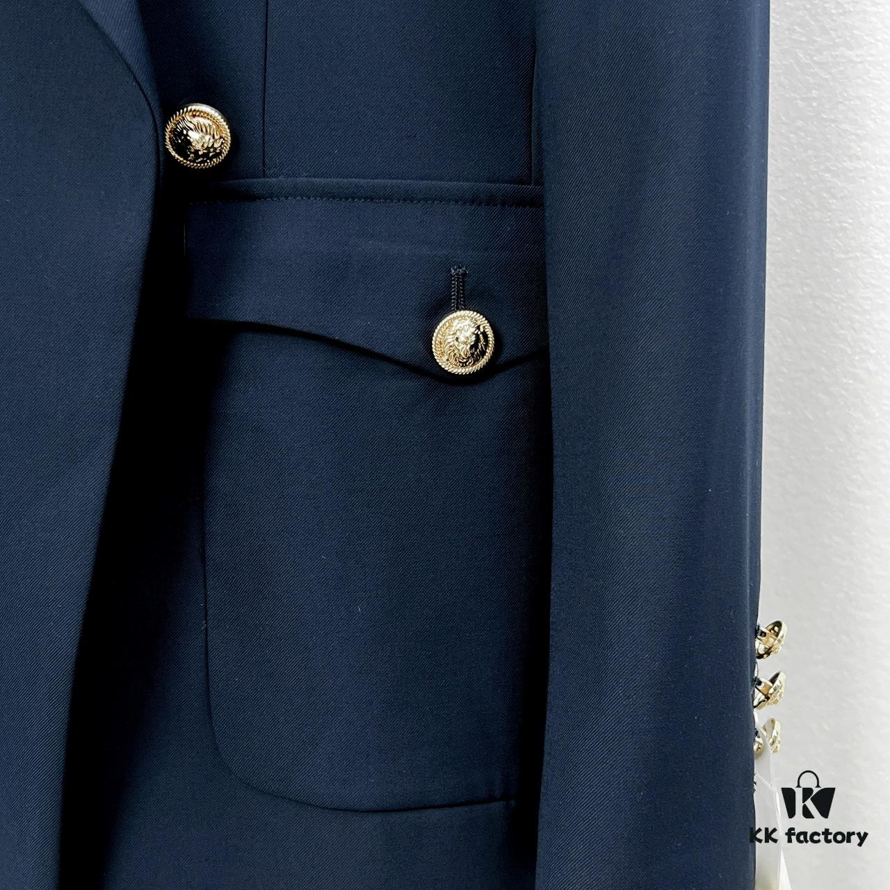 BALMAI* Classic Navy Blue Open-Front Suit