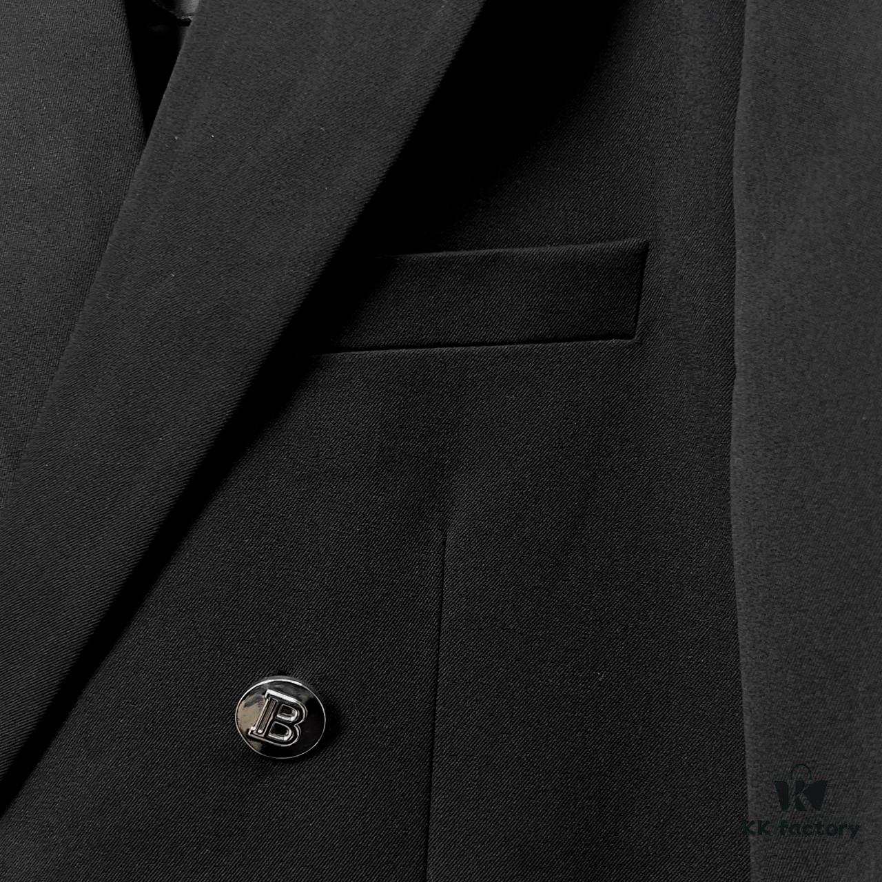 BALMAI* / Balmain Classic Silver Button Double-Breasted Suit