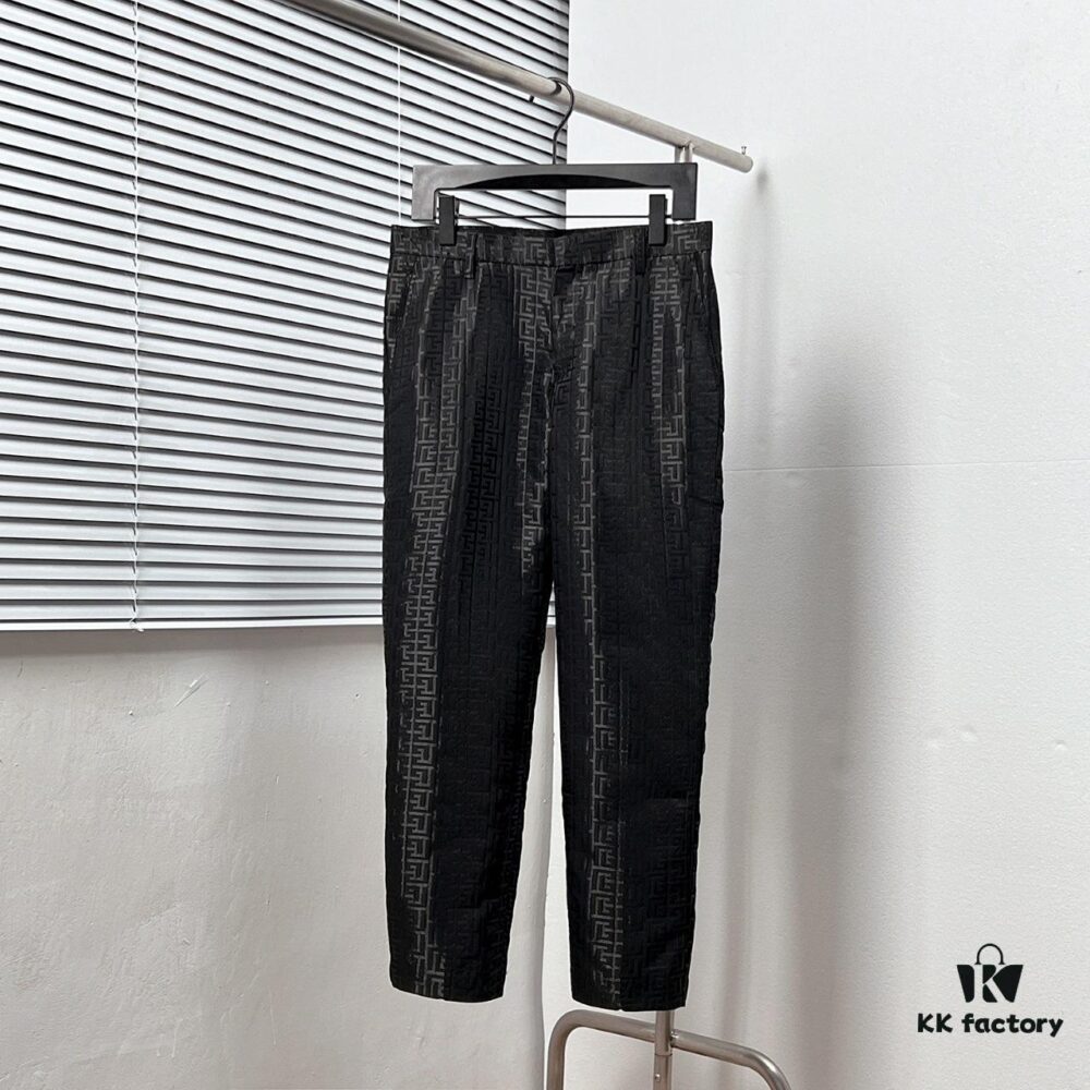 BALMAI* / Balmain Full-Logo Jacquard Patterned Dress Trousers