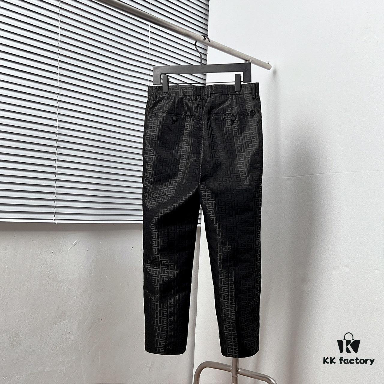 BALMAI* / Balmain Full-Logo Jacquard Patterned Dress Trousers