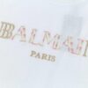 BALMAIN∽2025 Spring-Summer New Collection T-Shirt, 250g Pure Cotton Fabric, Thousands of Embroidery Stitches, Stylish and Handsome Design, Comfortable Material, Precise Craftsmanship, Neat Stitching, Excellent Fit