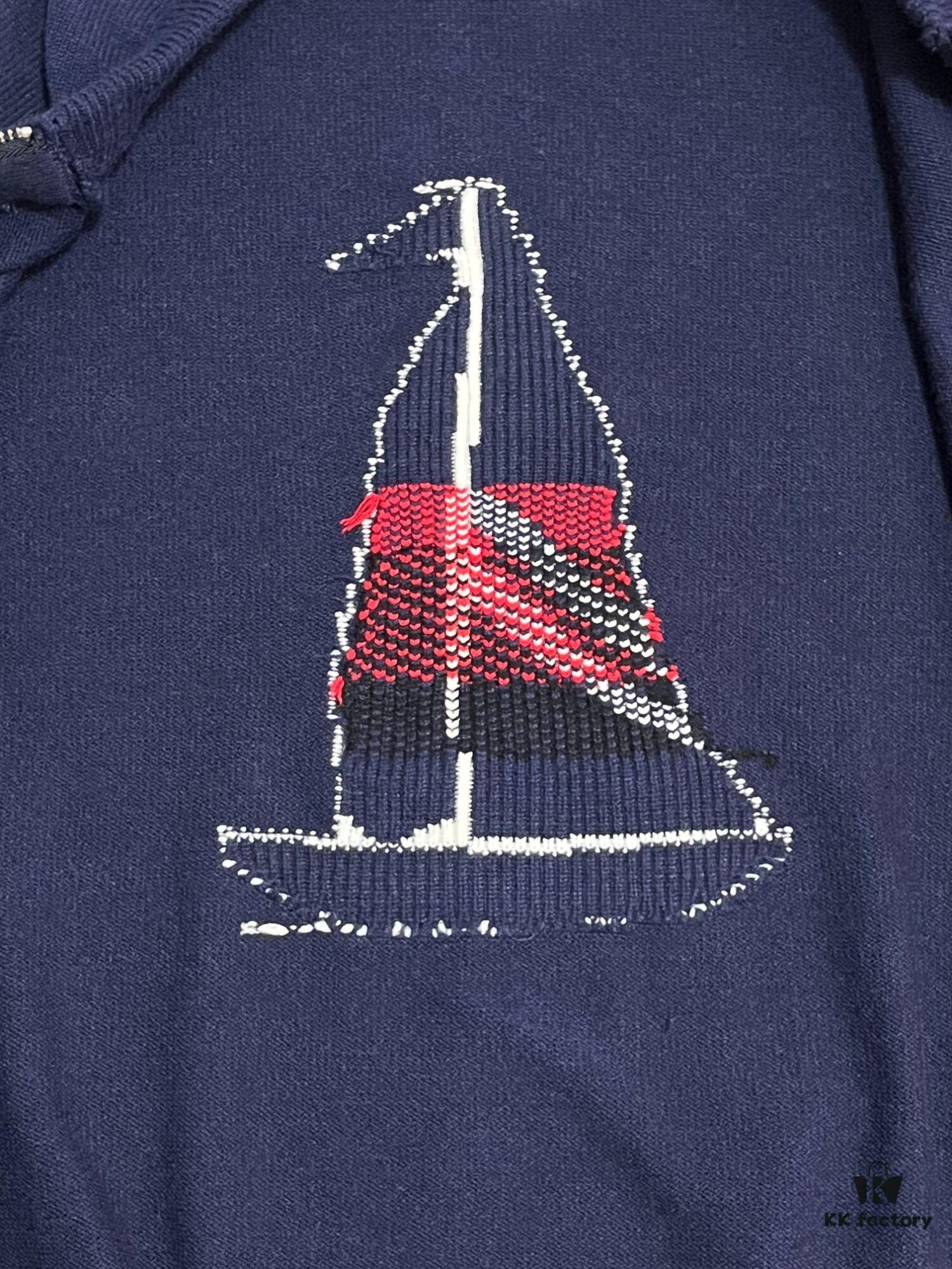 2024 SS TB/FW Back Sailboat Wool Zip-Up Hoodie
