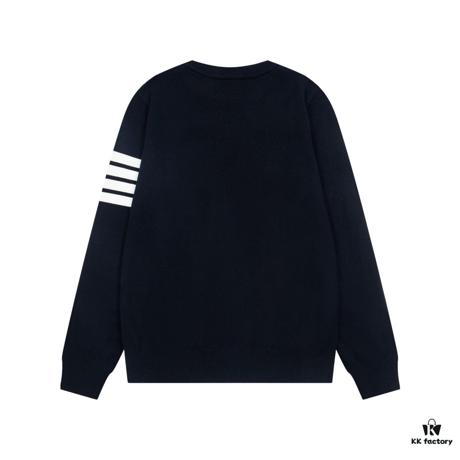 Thom Browne Classic TB Four-Stripe Crew Neck Knit Casual Sweater Top