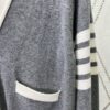 TB 2025 SS New Arrival Four-Stripe Single-Breasted V-Neck Cashmere Sweater