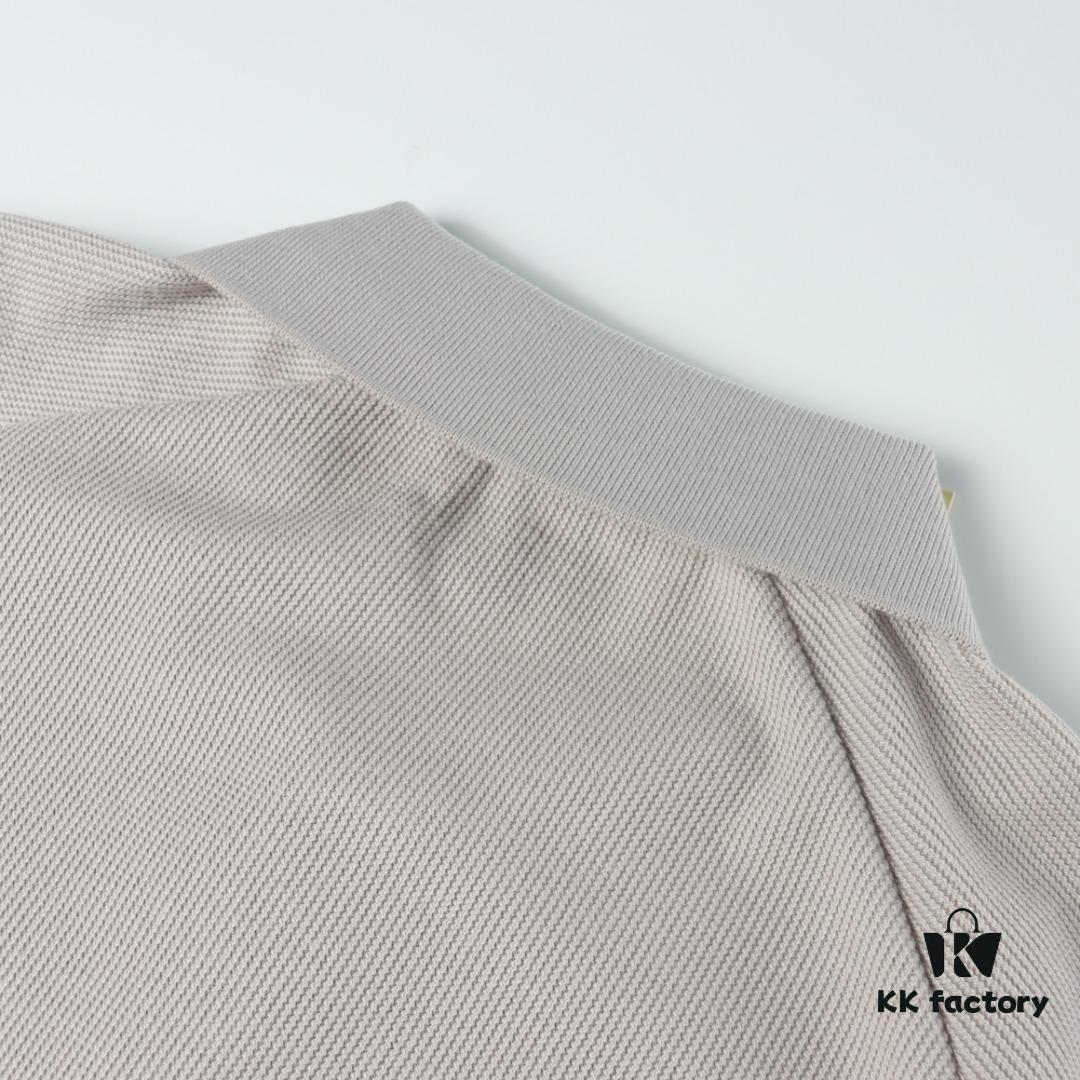 Thom Browne TB Ripple Four-Bar Leather-Pressed Cotton Short-Sleeve Polo Shirt