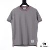 THOM BROWNE / Tom Brown TB Red Stripe Woven Crew Neck Short Sleeve T-Shirt