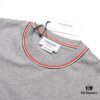 THOM BROWNE / Tom Brown TB Red Stripe Woven Crew Neck Short Sleeve T-Shirt