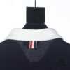 THOM BROWNE TB 24 Pre-Spring Collection Color-Block Collar Short-Sleeve Polo Shirt, Royal Blue