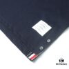 Thom Browne TB Striped Sleeve Woven Short-Sleeve Polo Shirt in Navy Blue