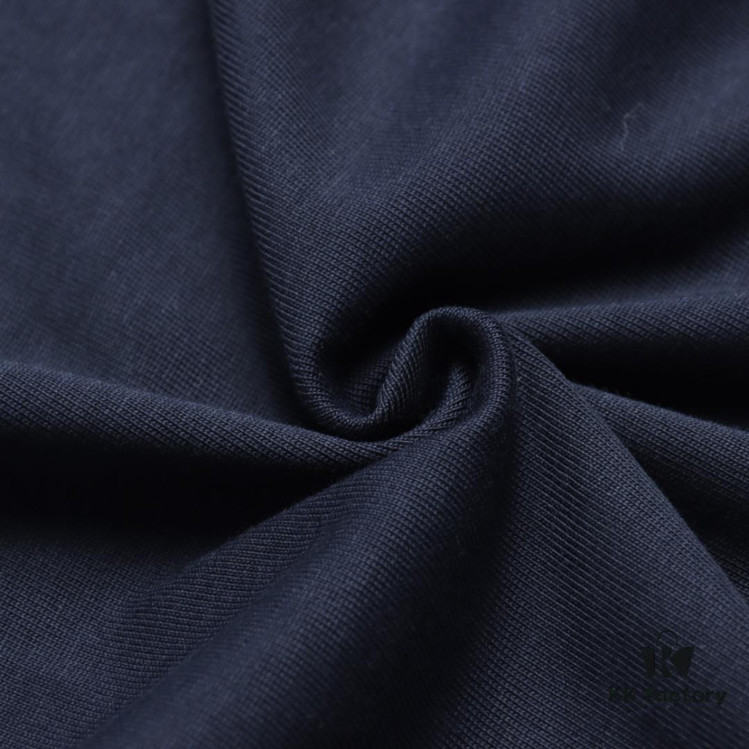 Thom Browne TB Striped Sleeve Woven Short-Sleeve Polo Shirt in Navy Blue