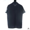 Thom Browne TB Striped Sleeve Woven Short-Sleeve Polo Shirt in Navy Blue