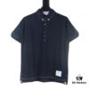 Thom Browne TB 25 New Arrival Short-Sleeve Polo Shirt with Color-Contrast Topstitching