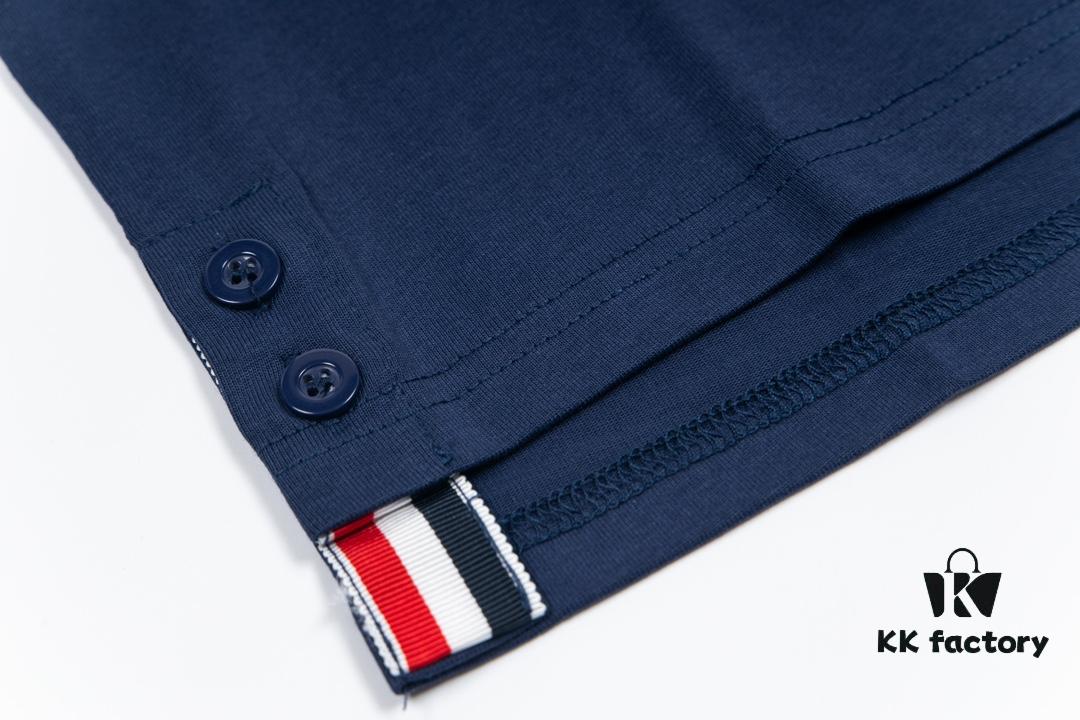 THOM BROWNE 24SS TB Dog Embroidered Short Sleeve T-Shirt Inspired by 1980s Retro Style