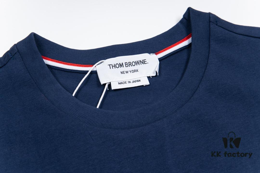 THOM BROWNE 24SS TB Dog Embroidered Short Sleeve T-Shirt Inspired by 1980s Retro Style