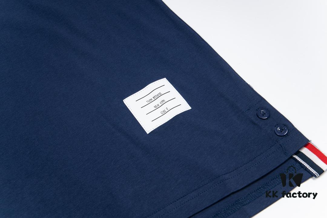 THOM BROWNE 24SS TB Dog Embroidered Short Sleeve T-Shirt Inspired by 1980s Retro Style