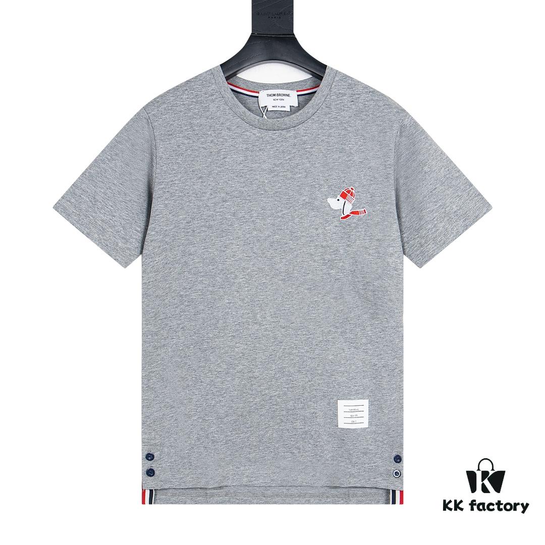 THOM BROWNE 24SS TB Dog Embroidered Short Sleeve T-Shirt