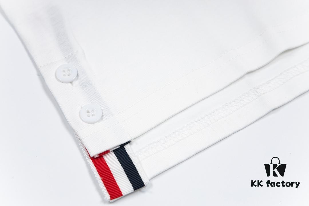 THOM BROWNE 24SS TB Dog Embroidered Short Sleeve T-Shirt Inspired by 1980s Retro Style