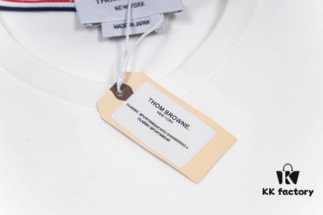 THOM BROWNE 24SS TB Dog Embroidered Short Sleeve T-Shirt Inspired by 1980s Retro Style