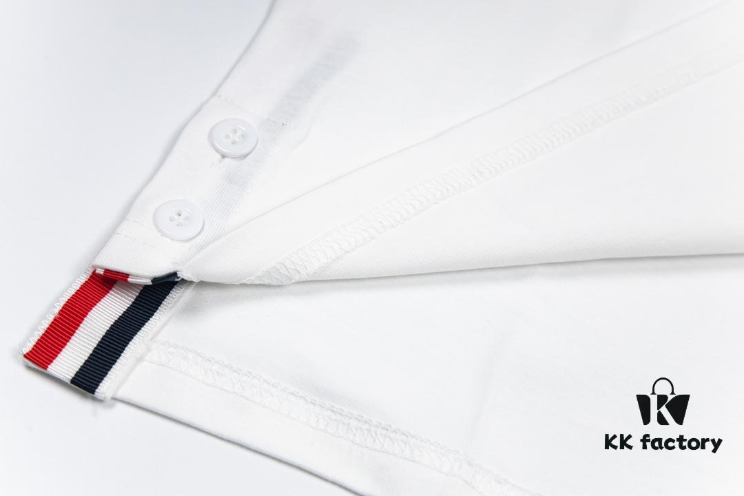 THOM BROWNE 24SS TB Dog Embroidered Short Sleeve T-Shirt Inspired by 1980s Retro Style