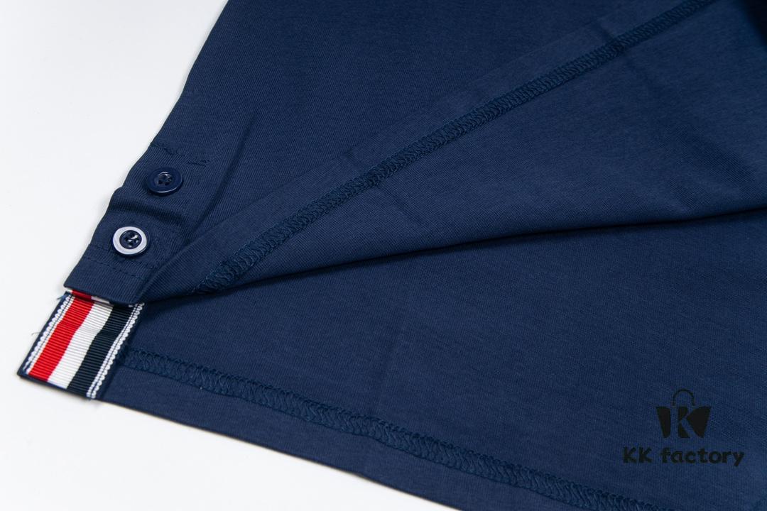 THOM BROWNE 24SS TB Solid Color Webbing Short Sleeve