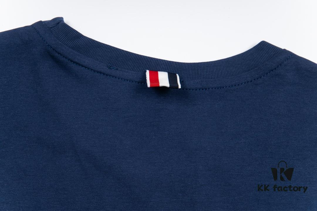 THOM BROWNE 24SS TB Solid Color Webbing Short Sleeve