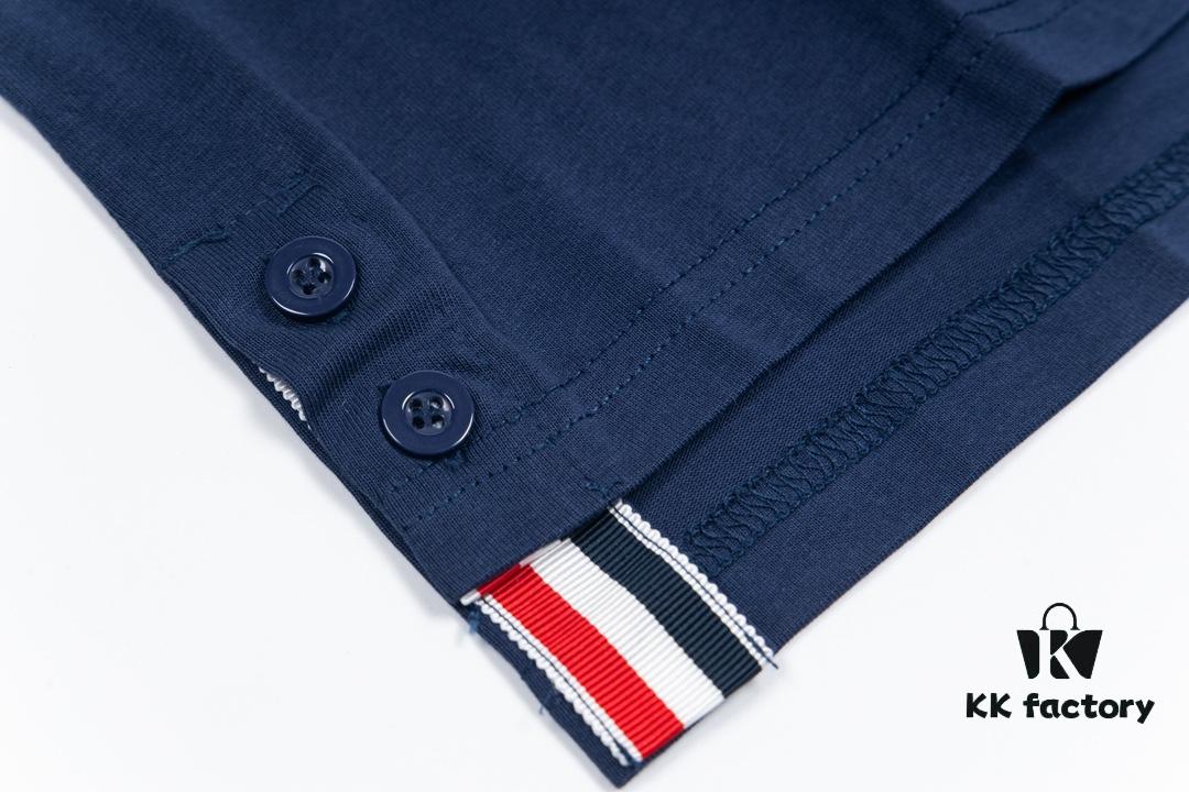 THOM BROWNE 24SS TB Solid Color Webbing Short Sleeve