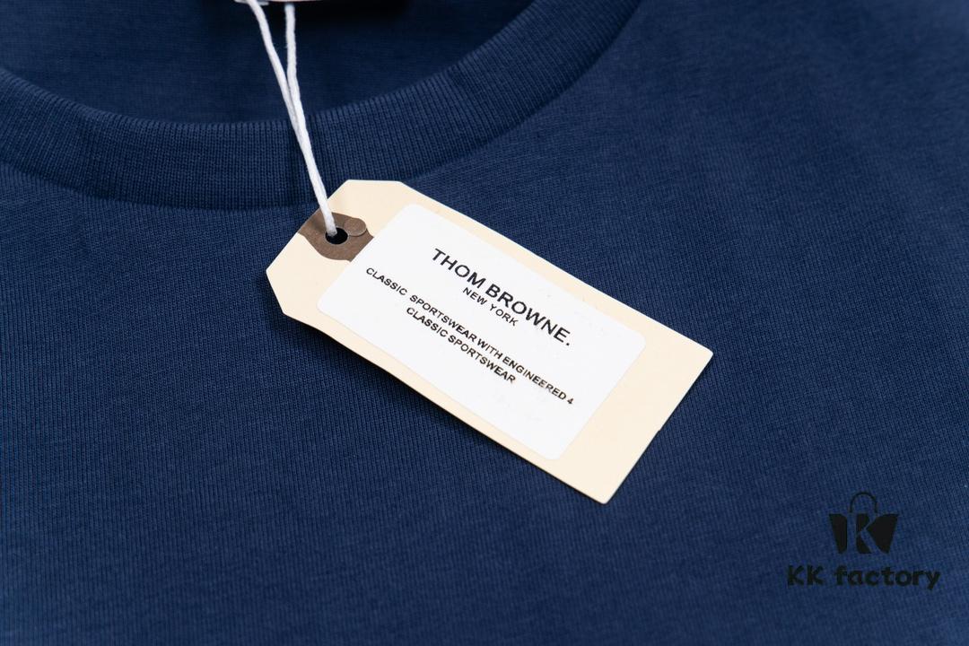 THOM BROWNE 24SS TB Solid Color Webbing Short Sleeve