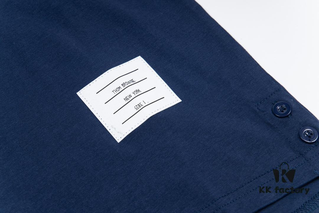 THOM BROWNE 24SS TB Solid Color Webbing Short Sleeve