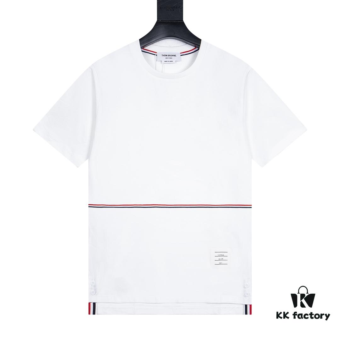 THOM BROWNE 24SS TB Solid Color Webbing Short Sleeve