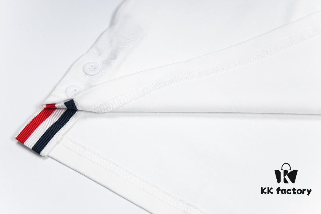 THOM BROWNE 24SS TB Solid Color Webbing Short Sleeve