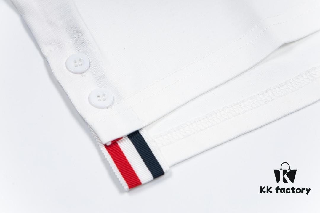 THOM BROWNE 24SS TB Solid Color Webbing Short Sleeve