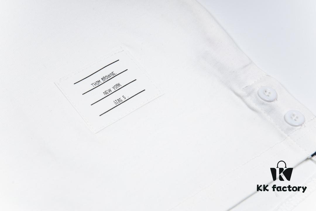 THOM BROWNE 24SS TB Solid Color Webbing Short Sleeve