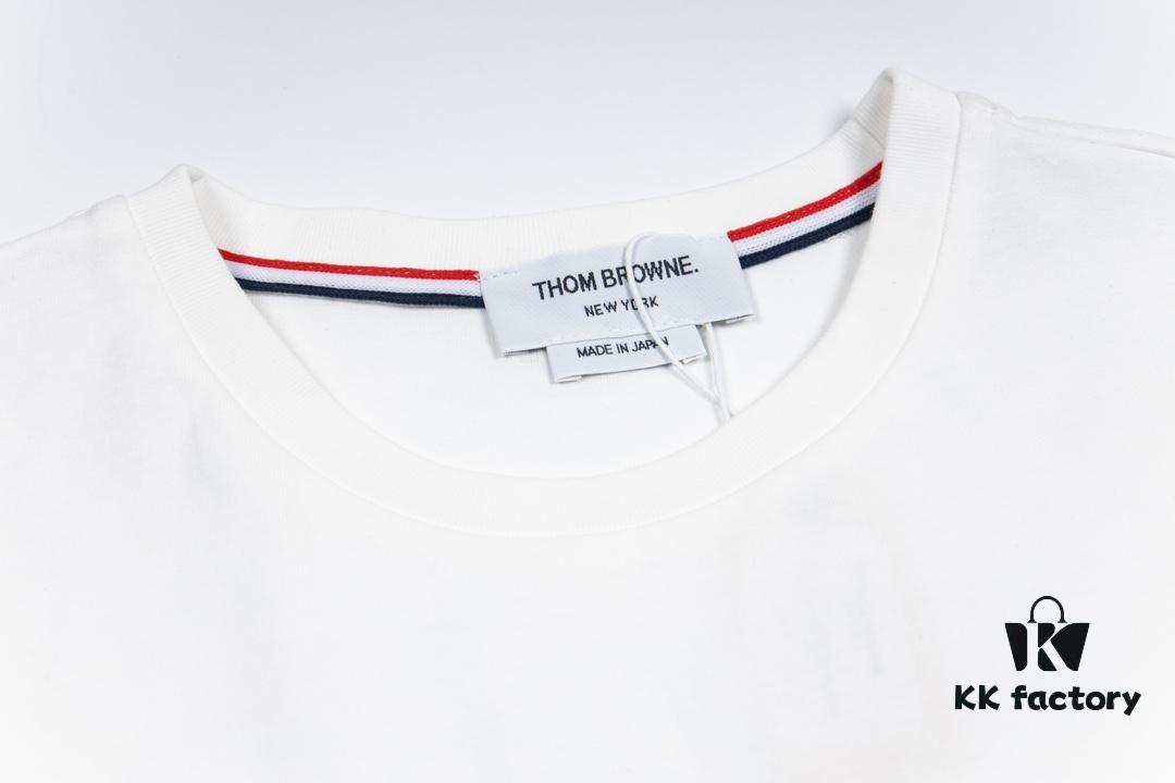 THOM BROWNE 24SS TB Solid Color Webbing Short Sleeve