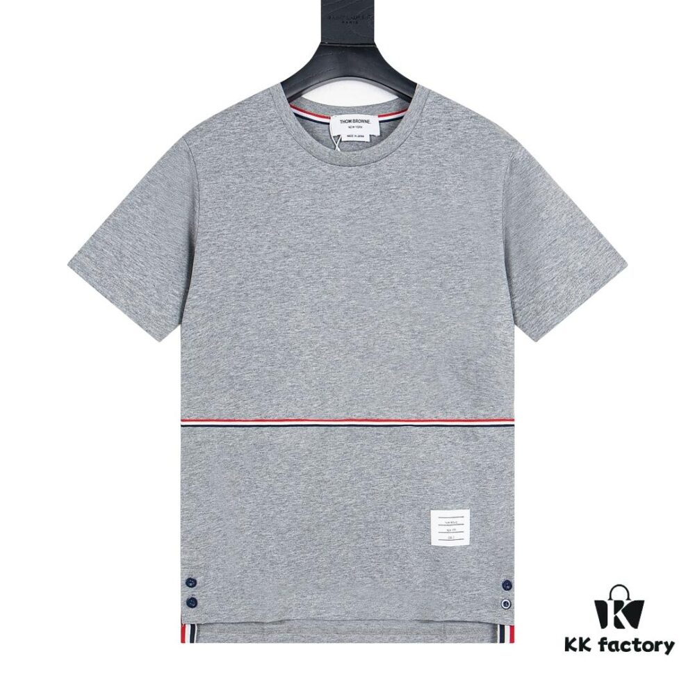 THOM BROWNE 24SS TB Solid Color Webbing Short Sleeve