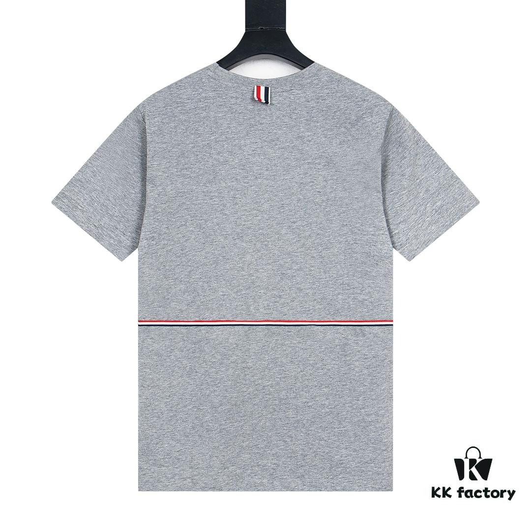 THOM BROWNE 24SS TB Solid Color Webbing Short Sleeve