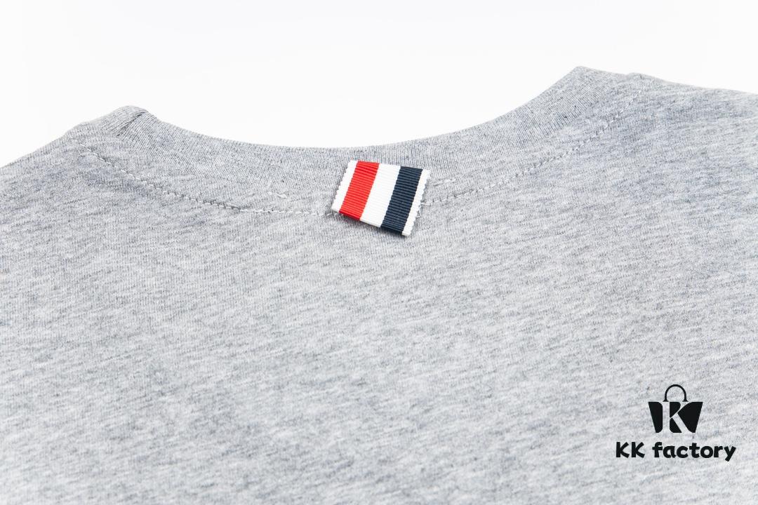 THOM BROWNE 24SS TB Solid Color Webbing Short Sleeve