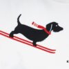 THOM BROWNE 24SS TB Ski Dog Short Sleeve T-Shirt Inspired by 1980s Retro Style