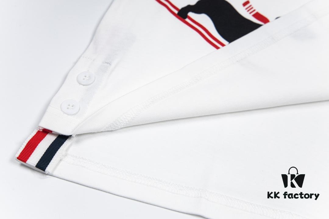 THOM BROWNE 24SS TB Ski Dog Short Sleeve T-Shirt Inspired by 1980s Retro Style