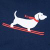 THOM BROWNE 24SS TB Skiing Puppy Short Sleeve T-Shirt Inspired by 1980s Retro Style
