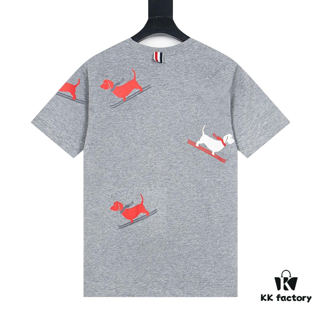 THOM BROWNE 24SS TB Skiing Puppy Short Sleeve T-Shirt