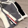 Thom Browne Color-Blocked V-Neck Knit Cardigan with Signature Tape and Classic Pocket, Mid-Length