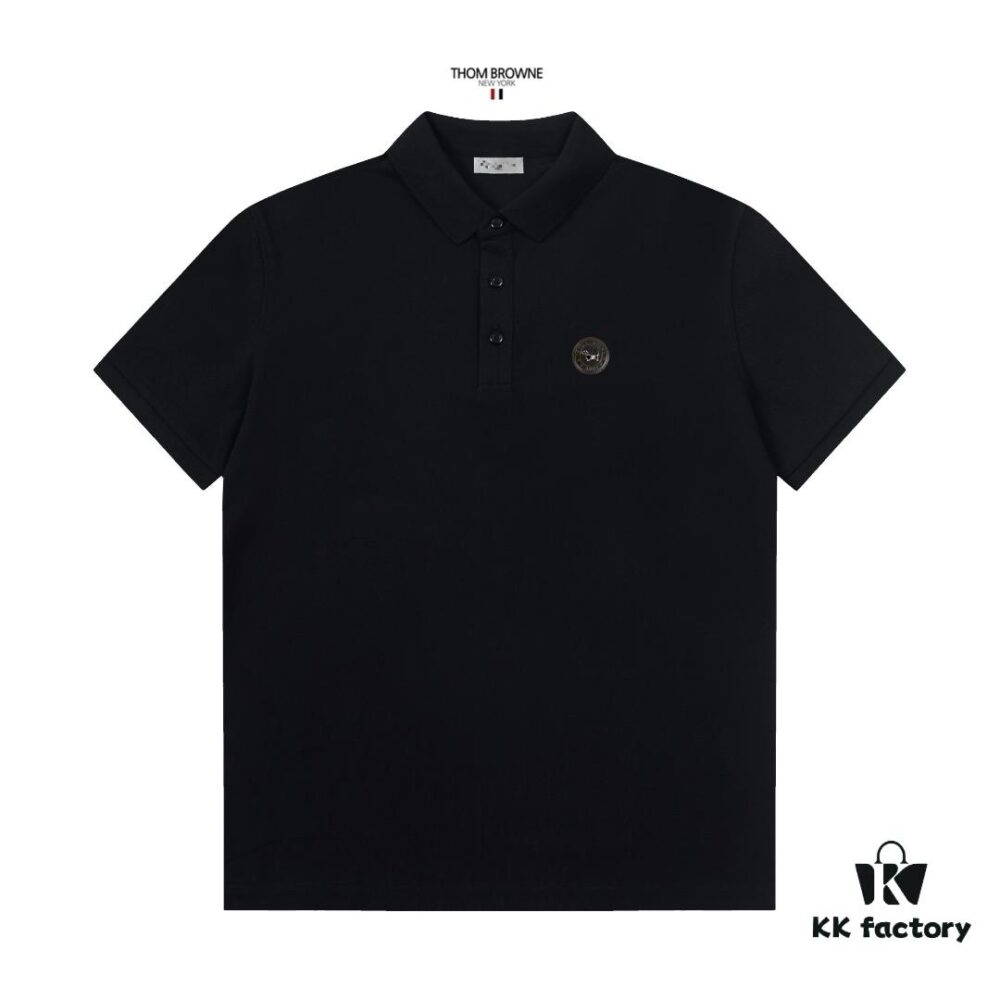 TB Tommy Brown Classic Logo Elegant Polo Shirt, Upgraded Retro Style Inspired by the 80s